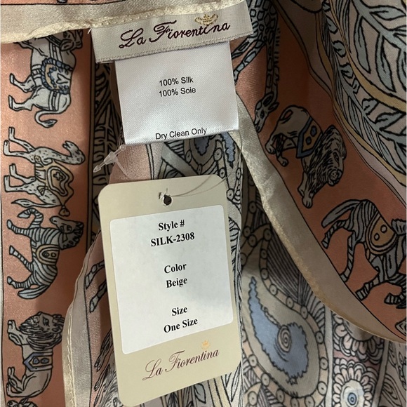 NEW La Fiorentina 100% Silk Scarf - Picture 4 of 4